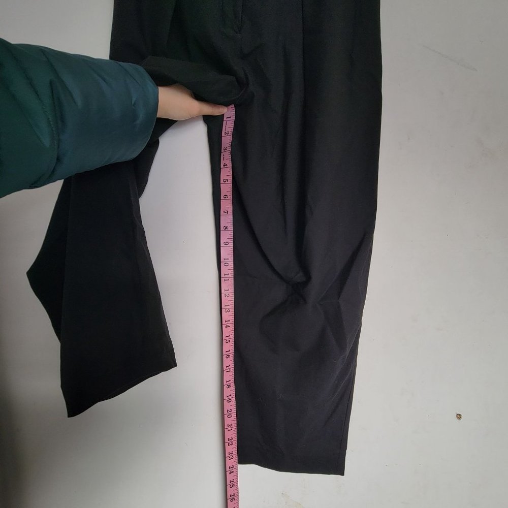 Kit and Ace Black Pleated Cropped Relaxed Fit Trouser Slacks Dress Pants Size 6 - Picture 9 of 13